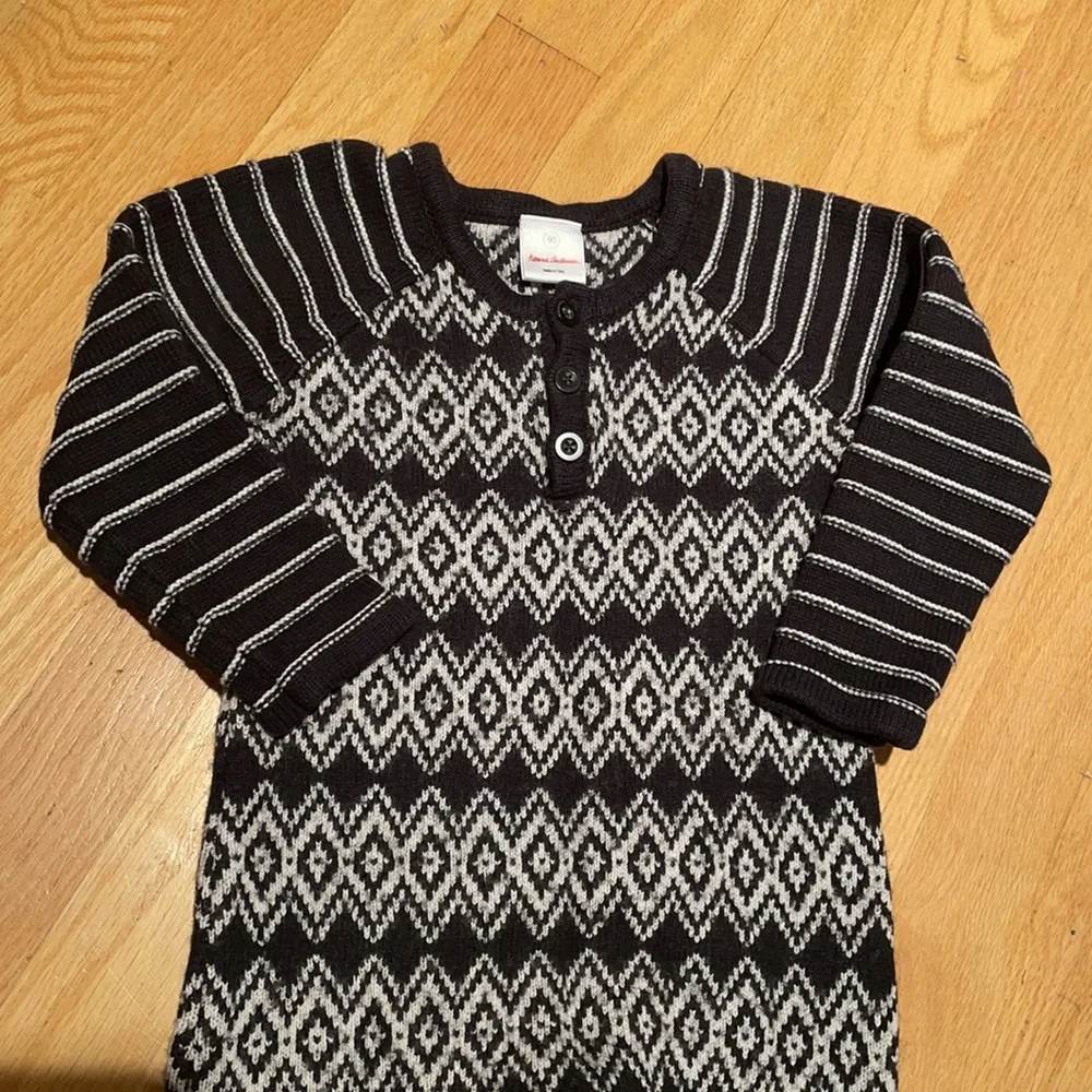 Hanna Andersson “winter wonderful romper-knitted sweater” one piece - NWOT